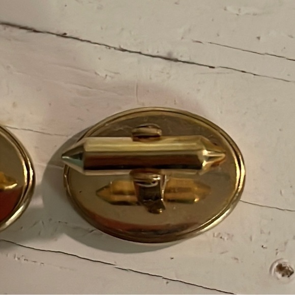 Antique unsigned/ 1/20 14k GF-gold filled-engravable oval cuff links - Picture 11 of 15